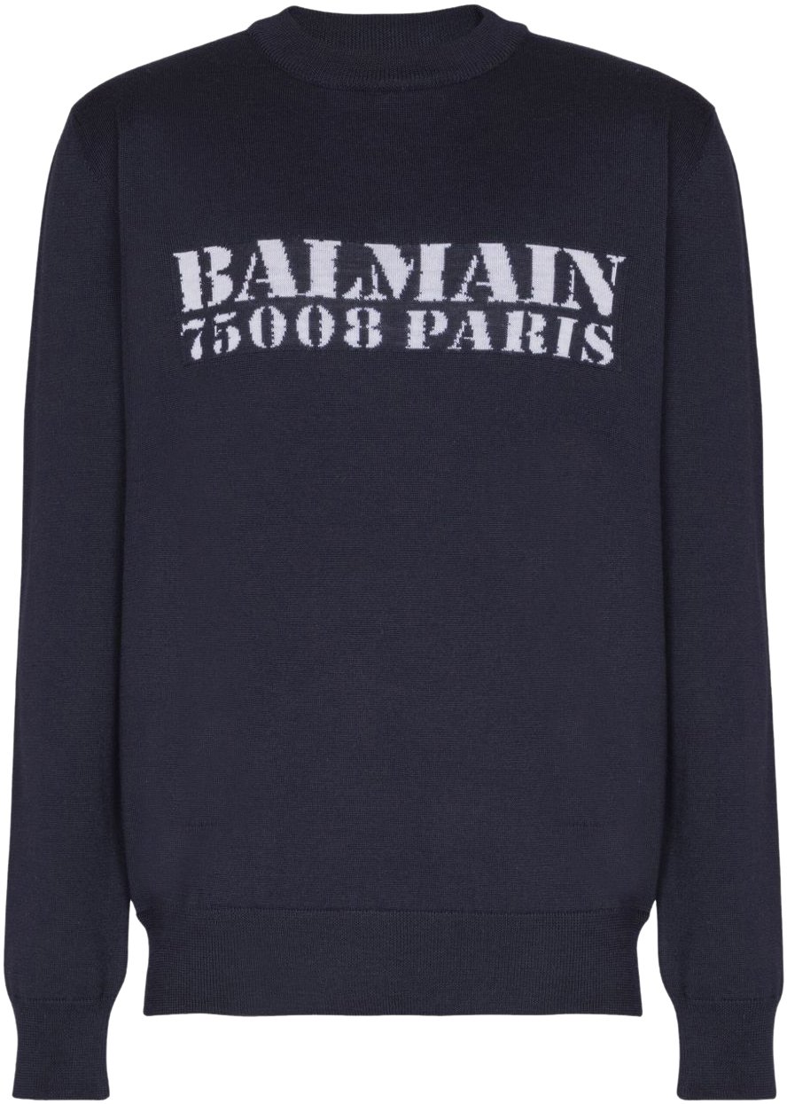 Balmain Sweaters Blue Blauw