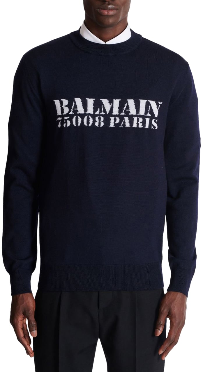 Balmain Sweaters Blue Blauw