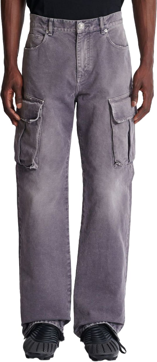 Balmain Relaxed Fit Cargo Trousers Grijs
