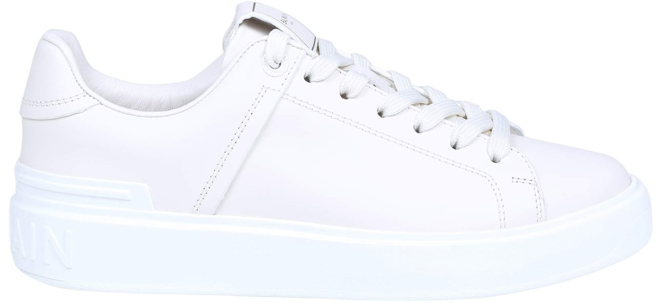Balmain Balmain b court white leather sneakers Wit