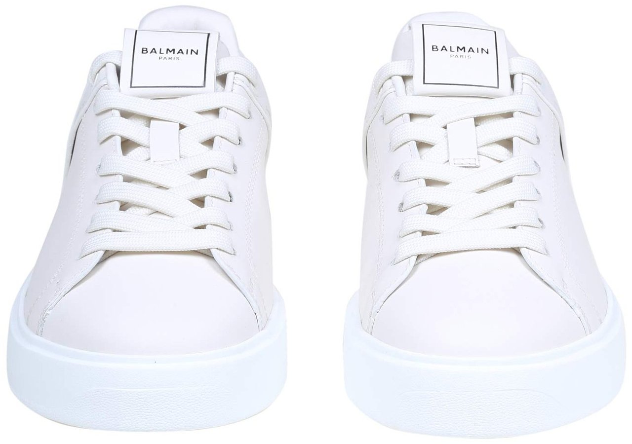 Balmain Balmain b court white leather sneakers Wit