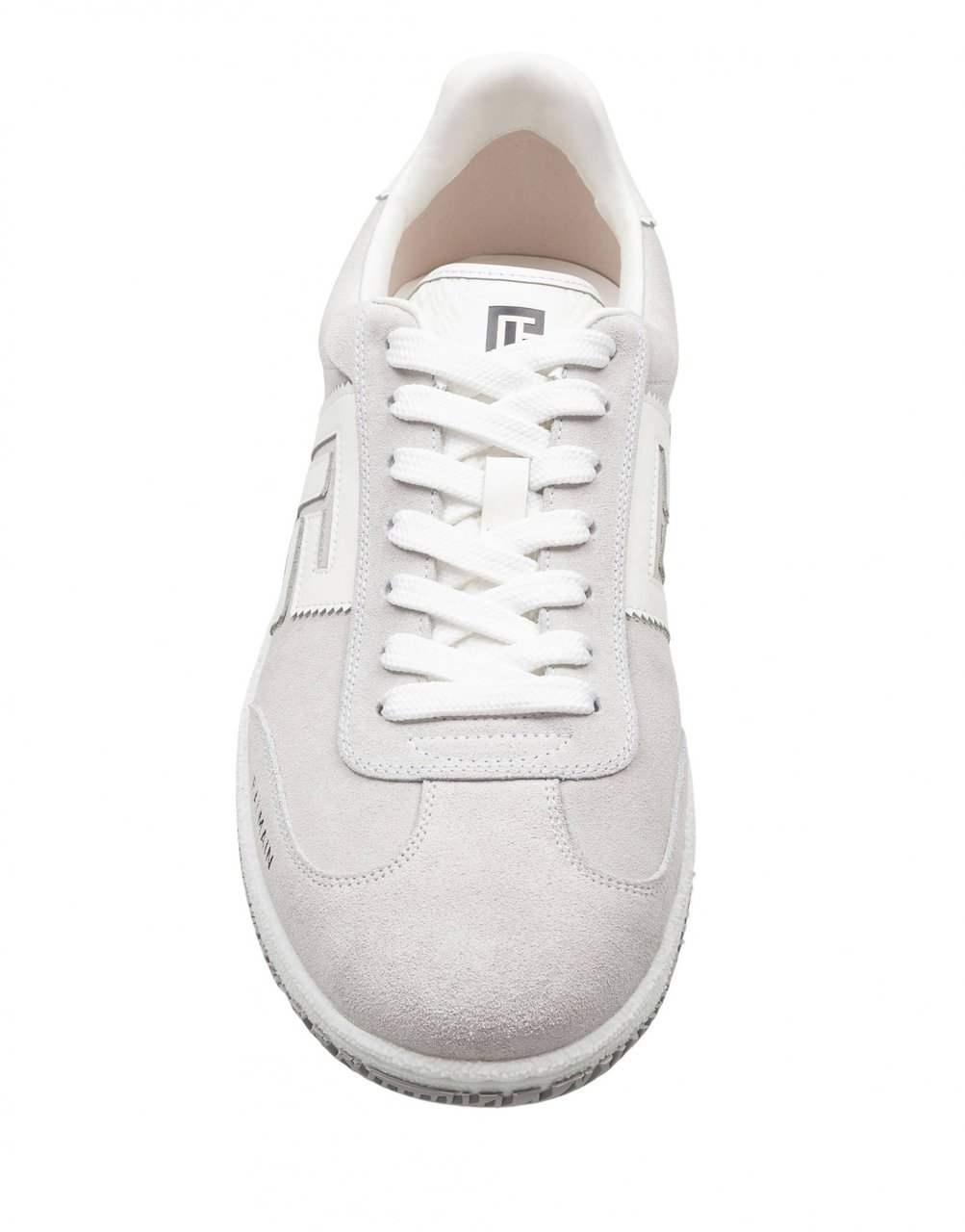 Balmain Balmain swan sneakers in white suede Wit