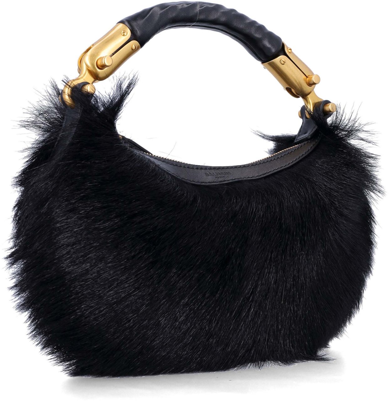 Balmain Mini Ebene Pony Hair Nero Zwart