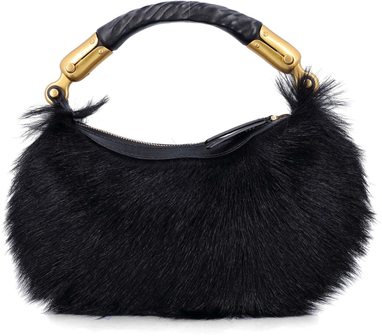 Balmain Mini Ebene Pony Hair Nero Zwart