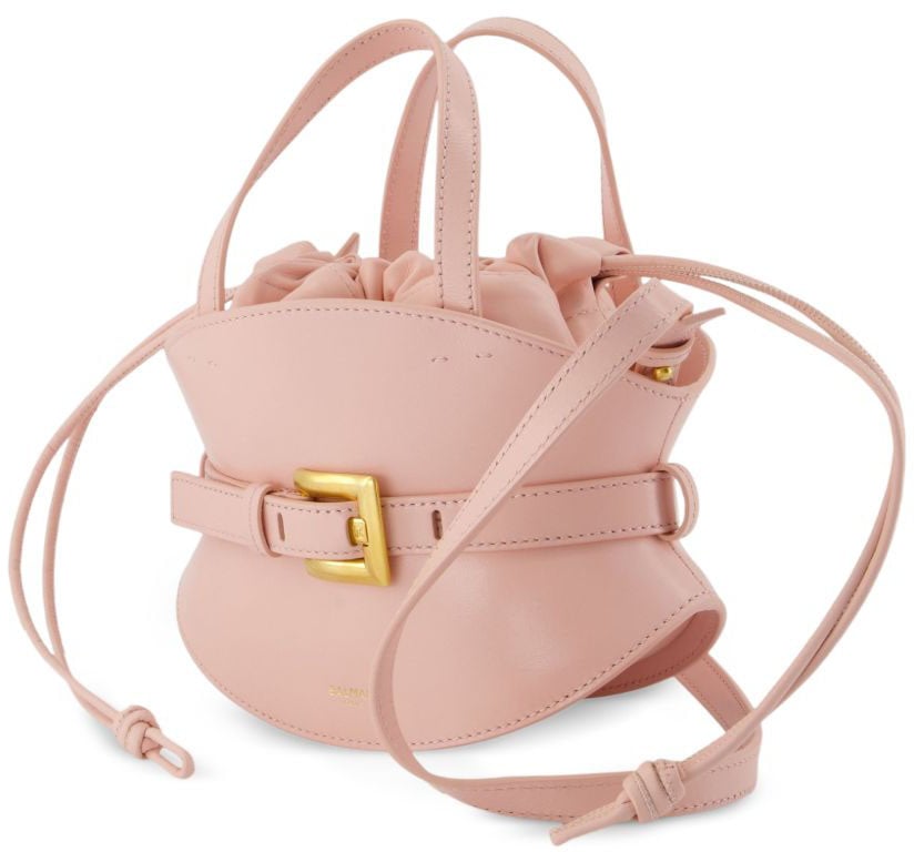 Balmain Pink Curved Silhouette Handbag Roze