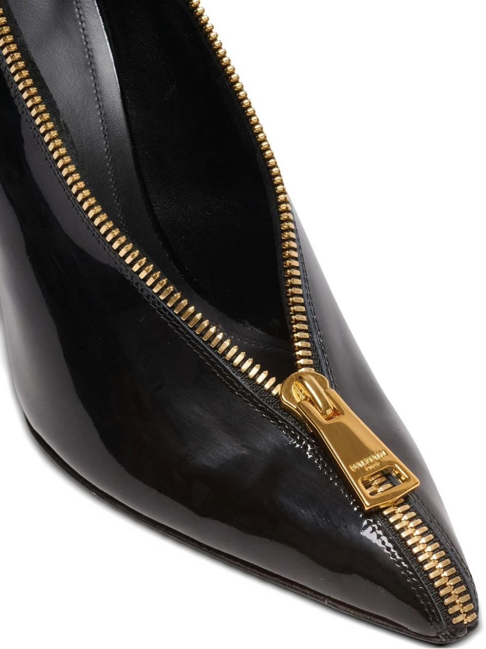 Balmain Pointed-Toe Heels with Sculptural Wedge Zwart