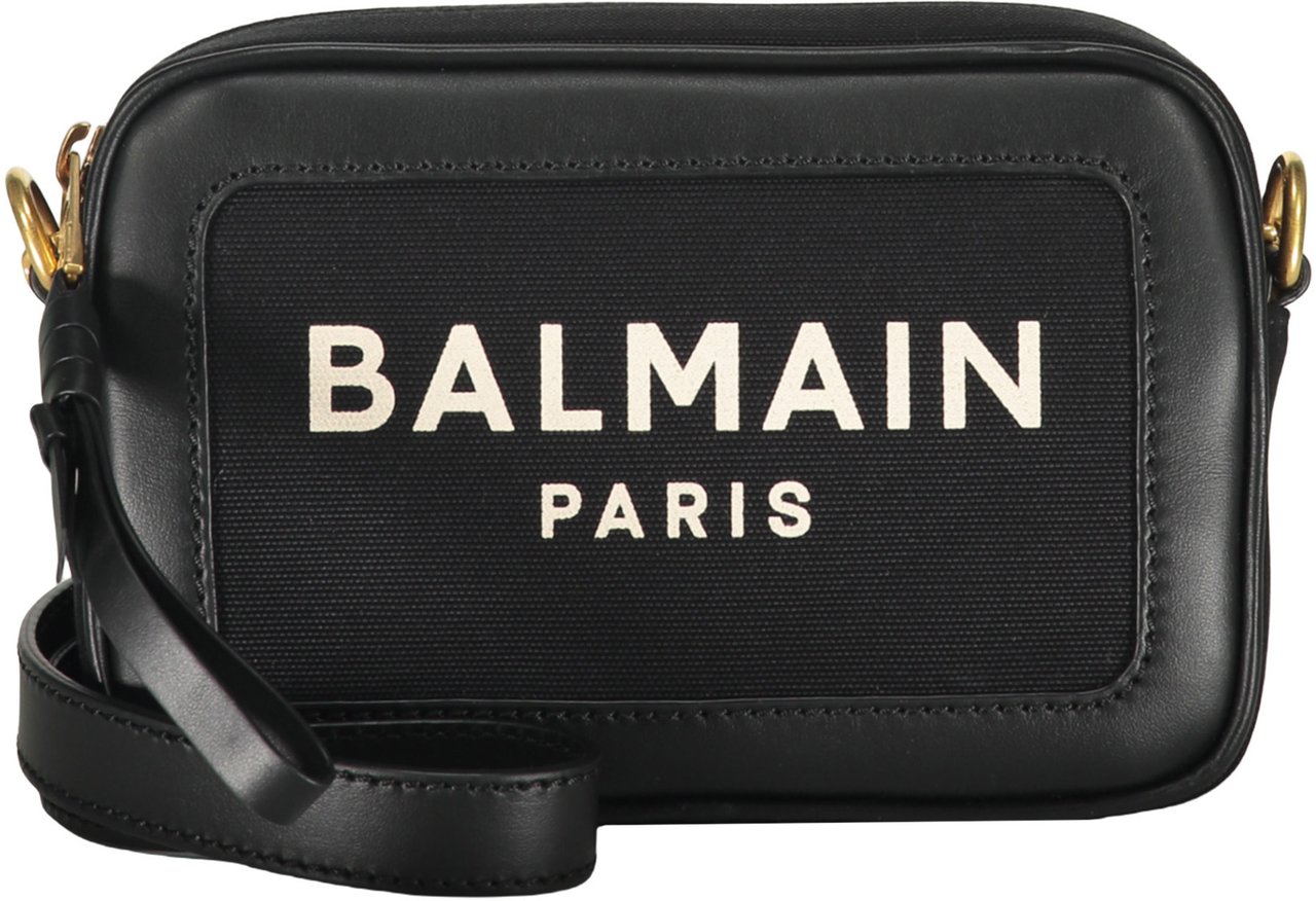 Balmain Elegant black shoulder bag Zwart