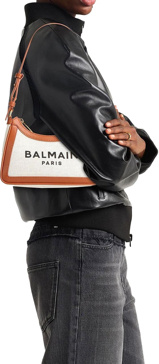 Balmain Balmain B-Army logo-print shoulder bag Bruin
