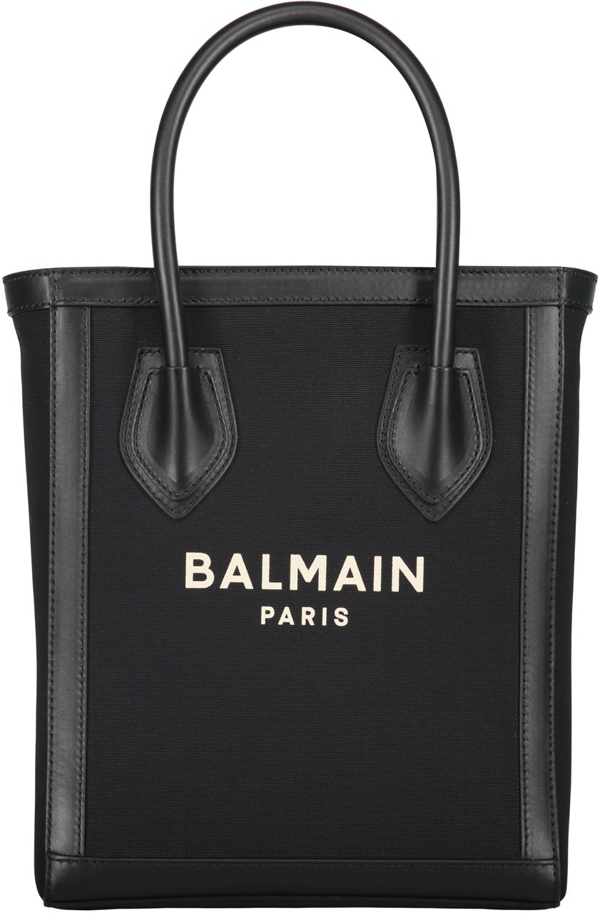 Balmain Tote bag with logo Zwart