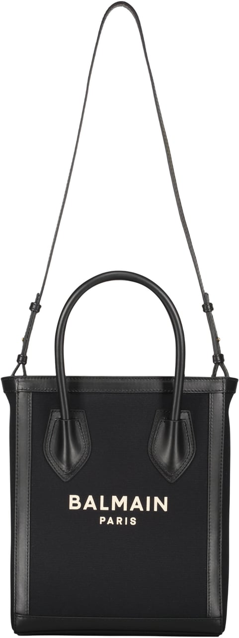 Balmain Tote bag with logo Zwart