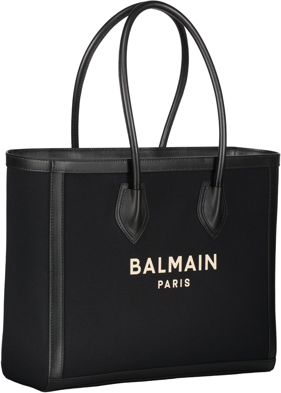Balmain Tote bag with logo Zwart