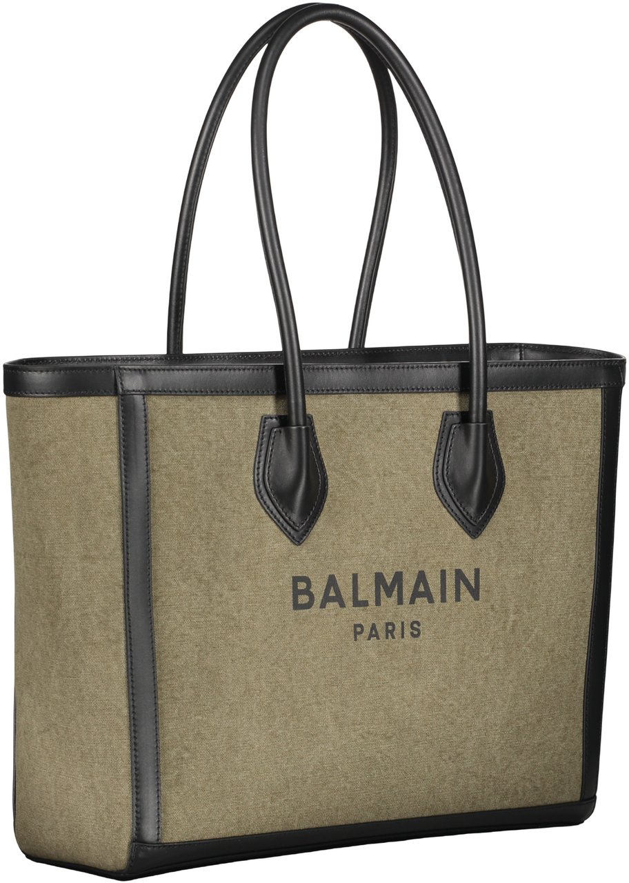 Balmain Tote bag with logo Zwart
