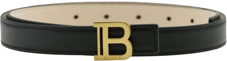 Balmain BALMAIN Leather Belt Zwart
