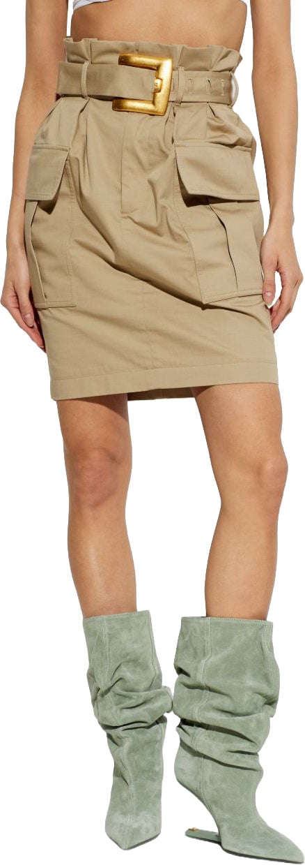 Balmain Skirts Beige Fonce Beige