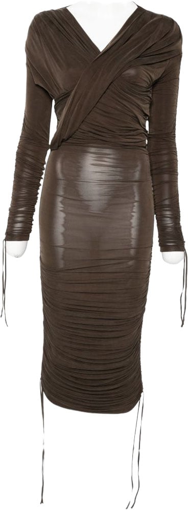 Balmain Dresses Marron Bruin