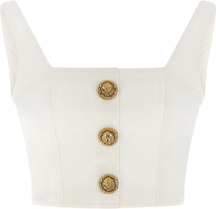 Balmain Top Off White Wit
