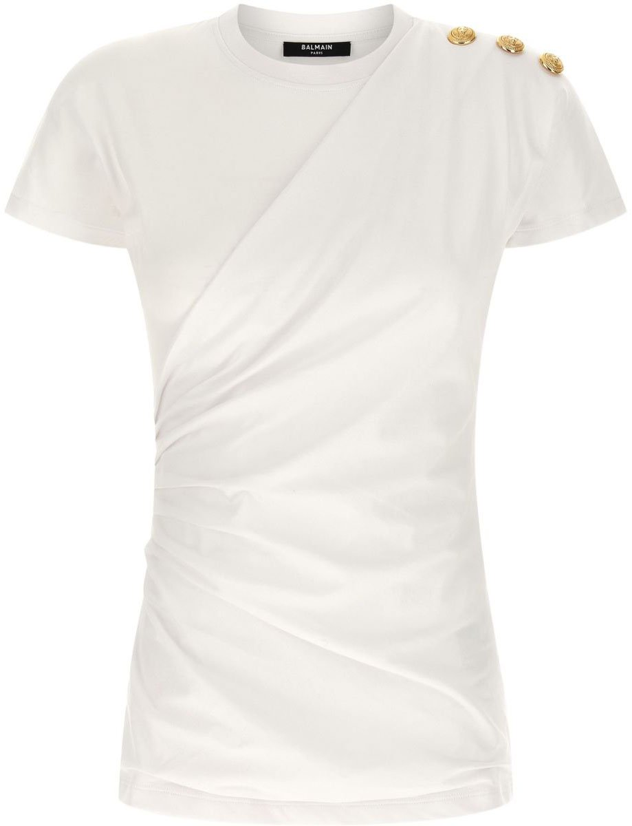 Balmain Top Blanc / Noir Wit