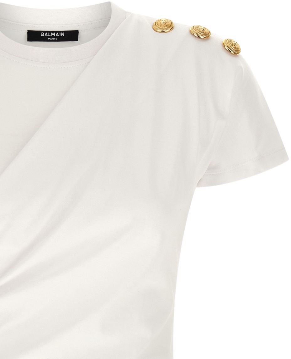 Balmain Top Blanc / Noir Wit