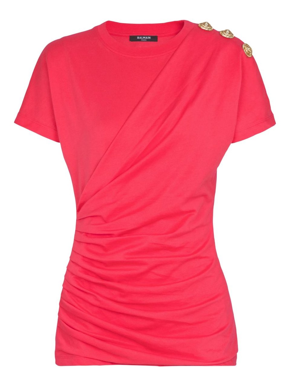 Balmain Fitted Red Silk Rood