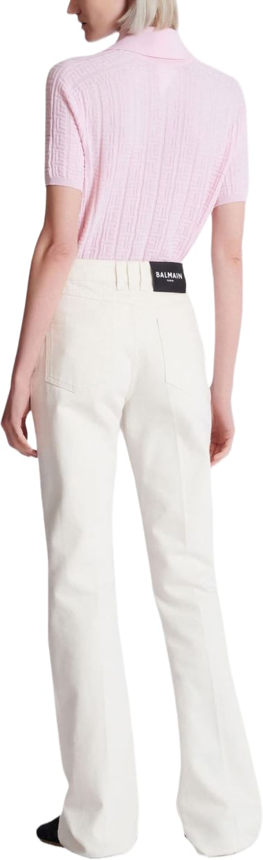 Balmain Trousers Off White Wit