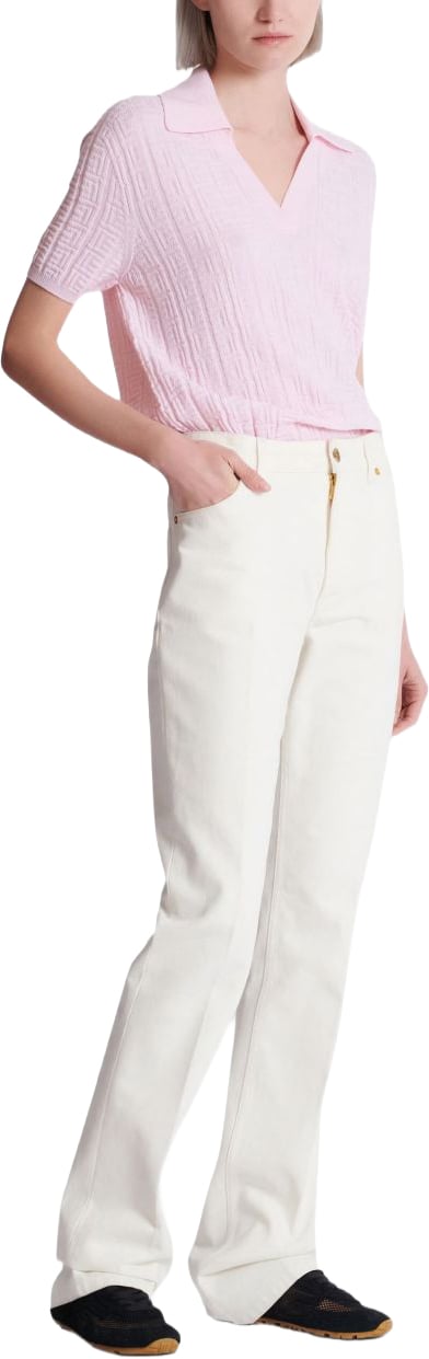 Balmain Trousers Off White Wit