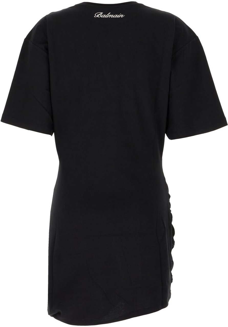 Balmain Balmain Black cotton dress Zwart