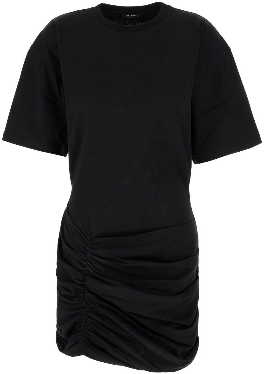 Balmain Balmain Black cotton dress Zwart