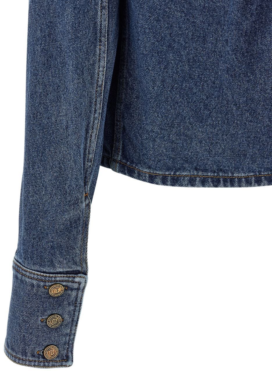 Balmain Jackets Denim Blauw
