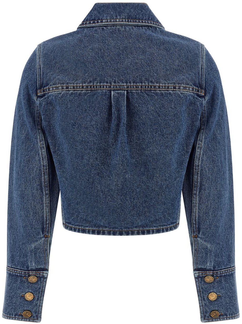 Balmain Jackets Denim Blauw