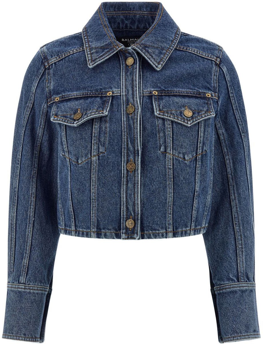 Balmain Jackets Denim Blauw
