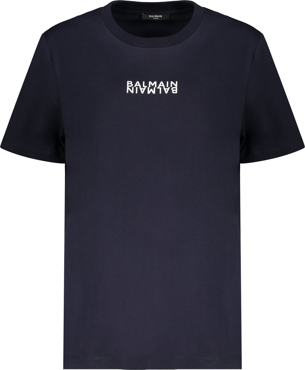 Balmain Dark blue cotton T-shirt Wit