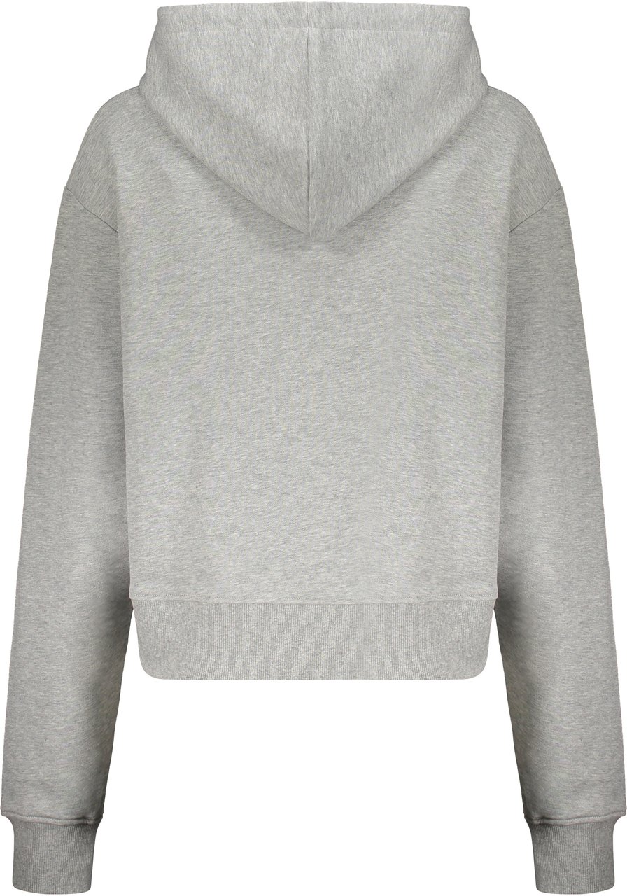 Balmain Gray hoodie with logo Zwart