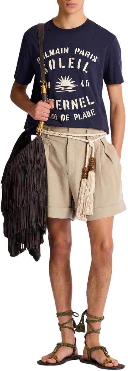 Balmain T-Shirts And Polos Marine Blauw