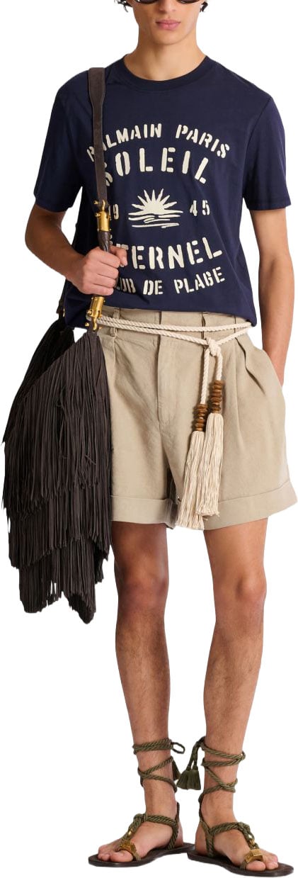 Balmain T-Shirts And Polos Marine Navy
