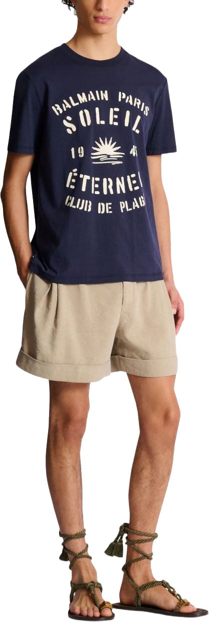 Balmain T-Shirts And Polos Marine Navy