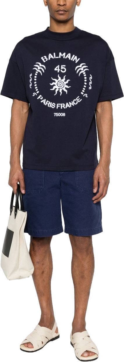 Balmain T-Shirts And Polos Marine Navy