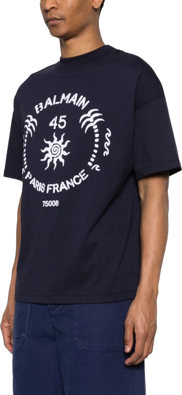 Balmain T-Shirts And Polos Marine Navy