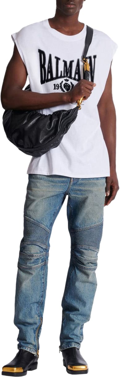 Balmain T-Shirts And Polos Blanc / Noir Wit