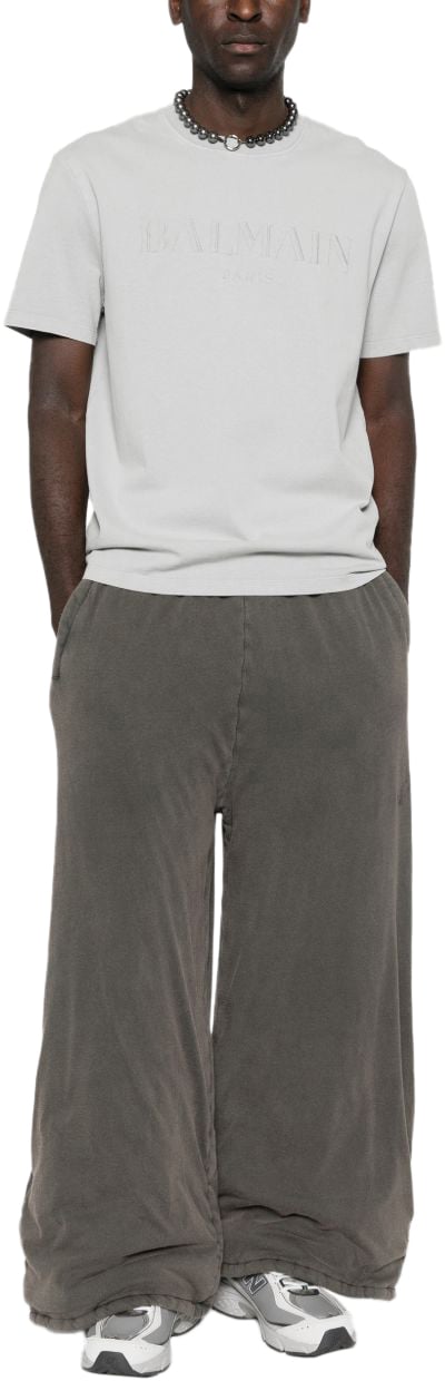 Balmain T-Shirts And Polos Gris Argent Grijs