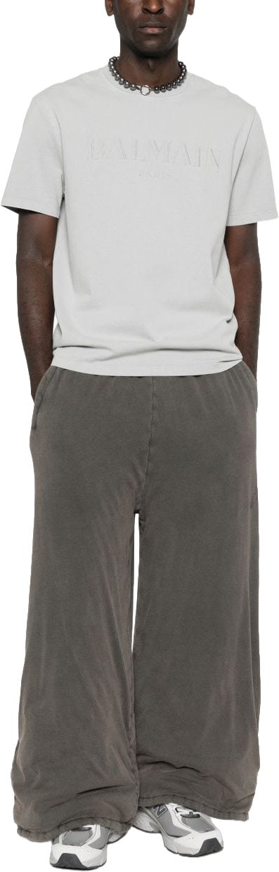 Balmain T-Shirts And Polos Gris Argent Lichtgrijs