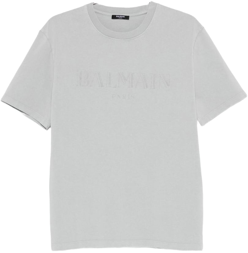 Balmain T-Shirts And Polos Gris Argent Grijs
