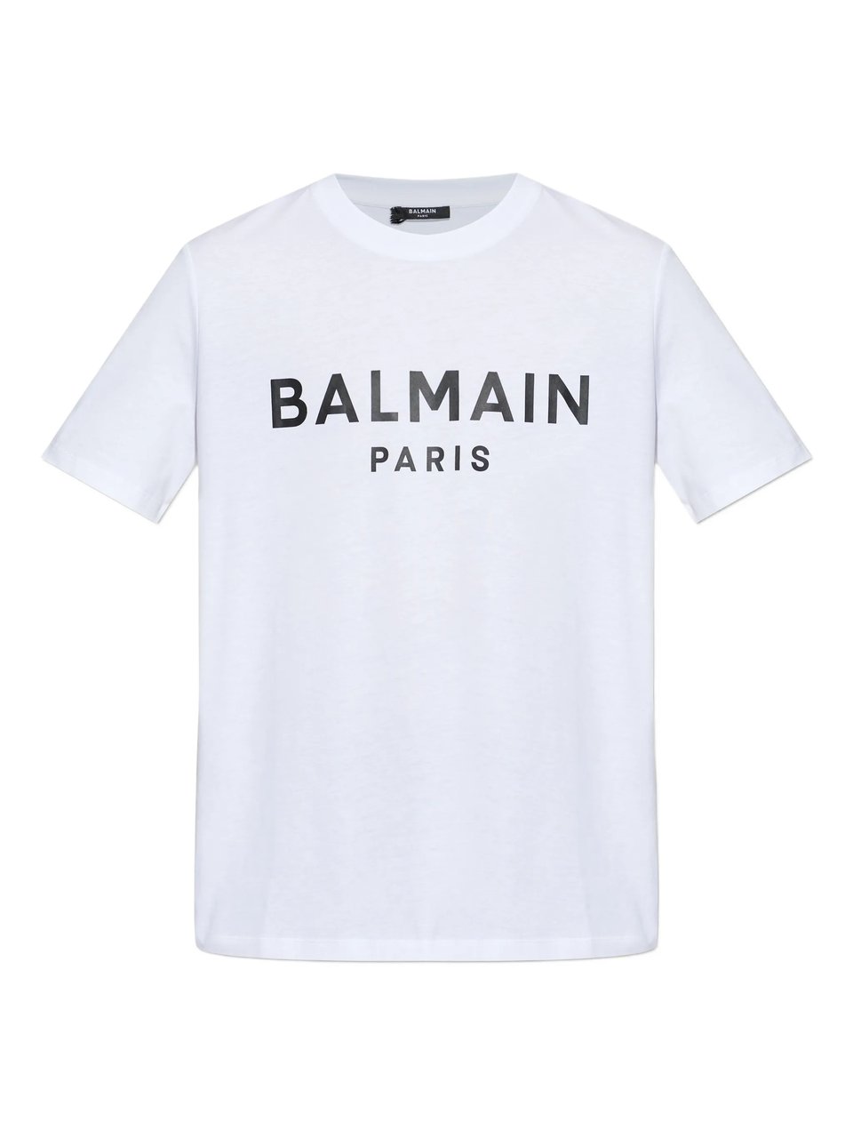 Balmain White Loose Ss Bold Logo T-Shirt Wit