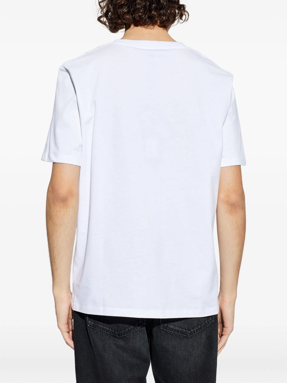 Balmain White Loose Ss Bold Logo T-Shirt Wit