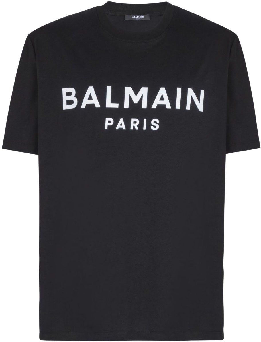 Balmain T-Shirts And Polos Noir Blanc Zwart
