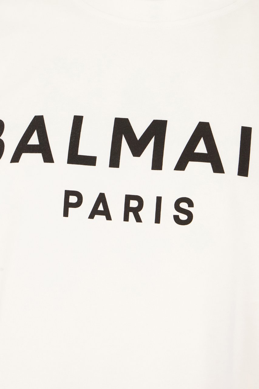 Balmain T-Shirts And Polos Blanc Noir Zwart