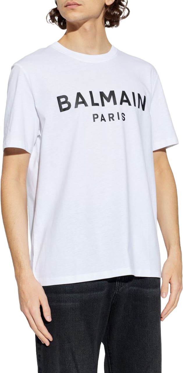 Balmain T-Shirts And Polos Blanc / Noir Wit