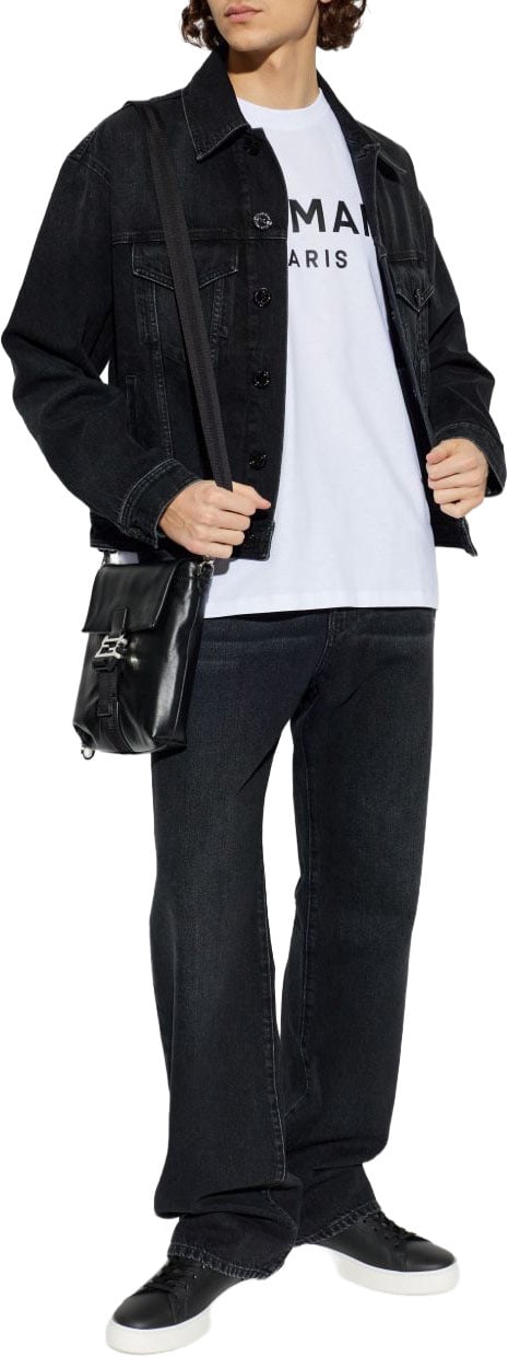 Balmain T-Shirts And Polos Blanc / Noir Wit