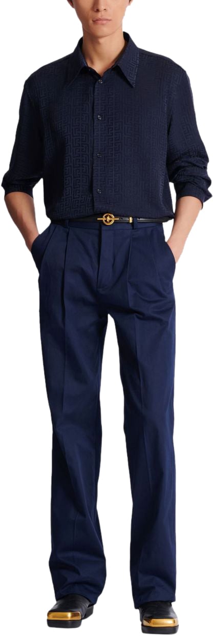 Balmain Shirts Marine Blauw