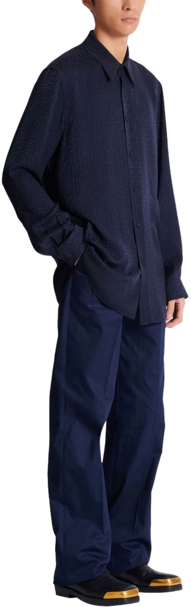 Balmain Shirts Marine Blauw