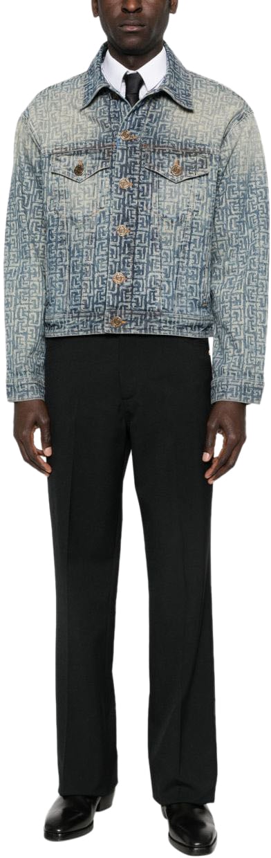 Balmain Jackets Denim Blauw